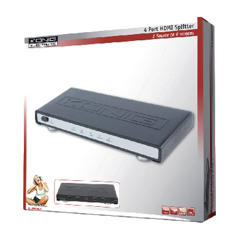KN-HDMISPL20 4-poorts hdmi splitter Verpakking foto
